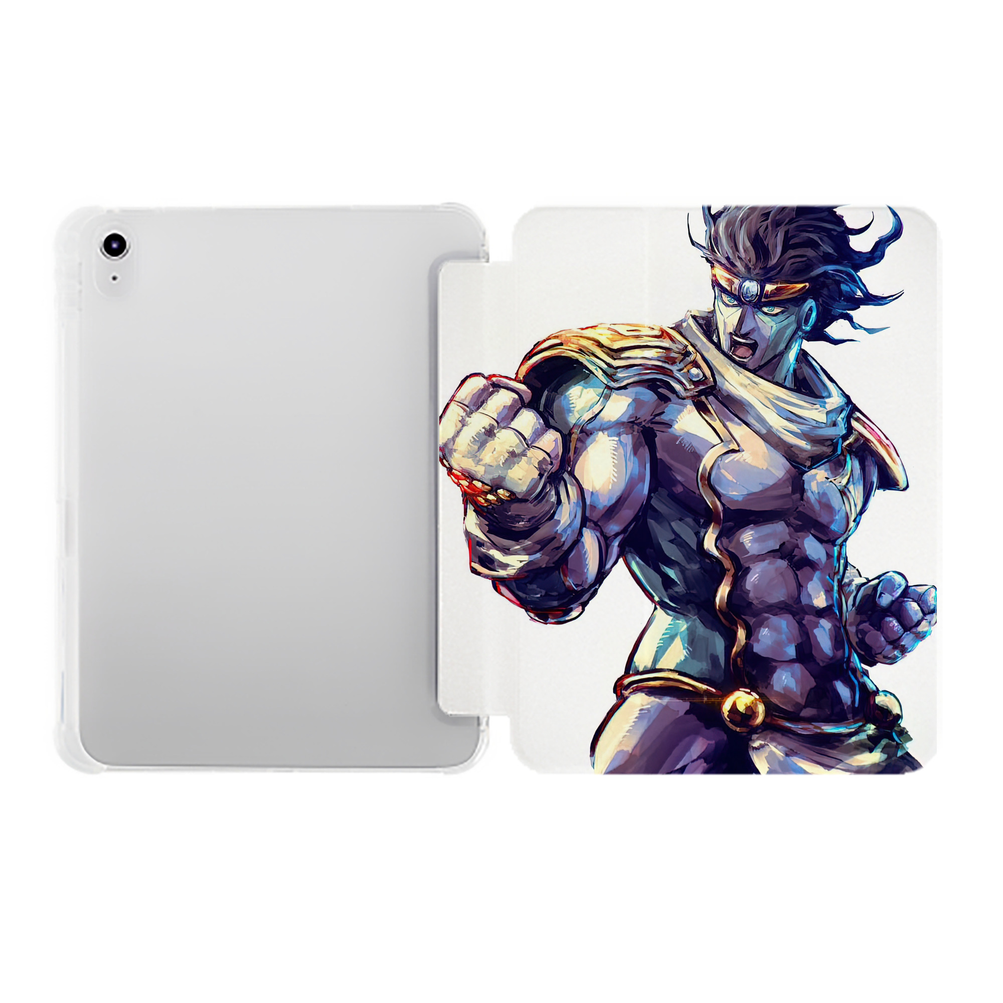 （画像用） ジョジョの奇妙な冒険 JoJo's Bizarre Adventure IPad ケース ペン収納付き 三つ折りスタンド PUレザー×シリコン 対応機種9.5/10.5/10.9インチ